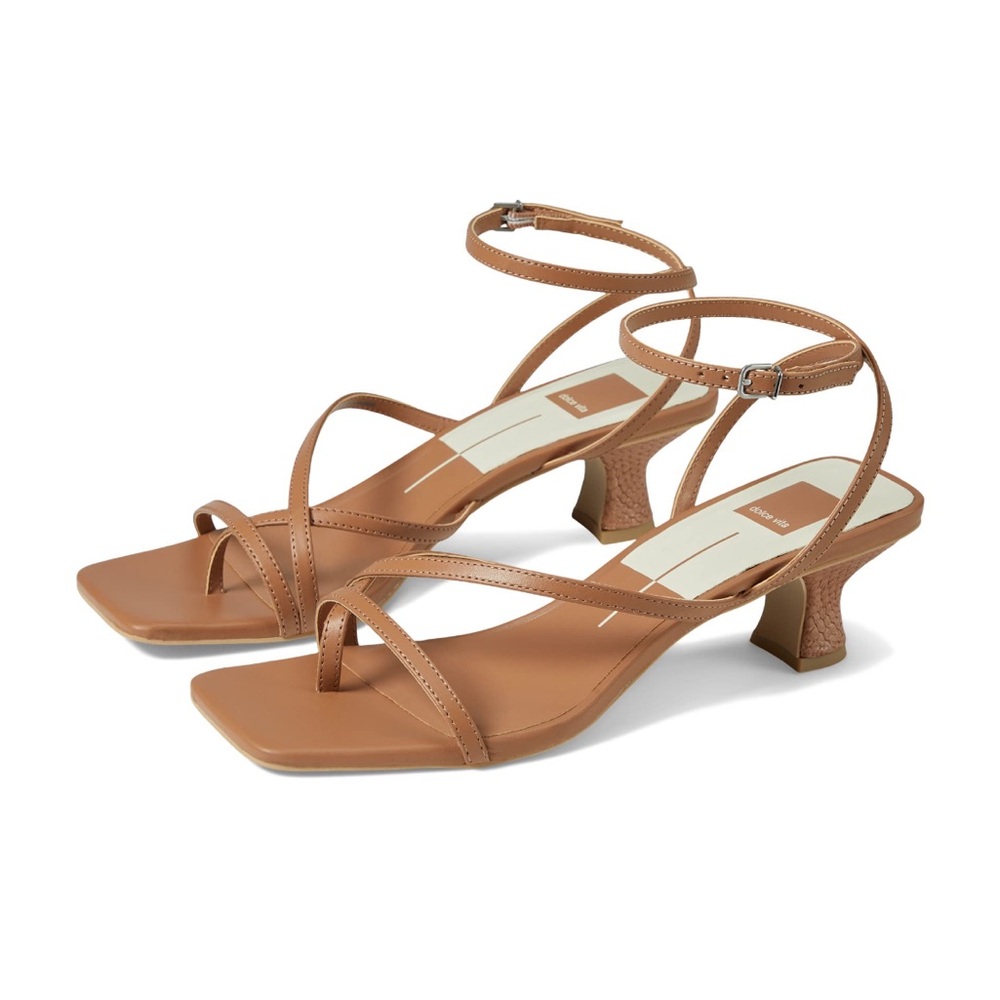DOLCE VITA BAYLOR HEELED SANDAL | CARAMEL LEATHER COLOR | SIZE 6.5